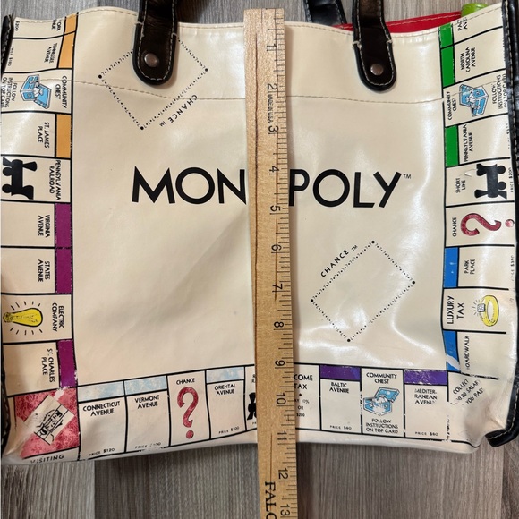 Vintage Hasbro Monopoly Cream and Black Tote Bag - Picture 3 of 12